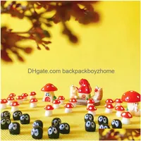 Konst och hantverk 40 st briketter ees röda svampar hus fantasi miniatyres saga trädgård gnome moss terrarium dekor bonsai238l dro dh3xq