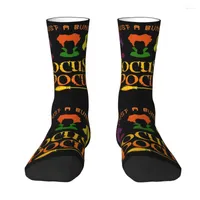 Chaussettes masculines dr￴les Hocus Halloween Night Pocus Hobe Unisexe Breathbale chaude 3D Prince Witch Horror Movie Crew