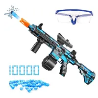 Gun Toys M249 M416 Manual Electric Splatter Ball Rifle Gun Gel Blaster With 10000 Eco-Friendly Water Beads Submachine Toys For Kids T221214