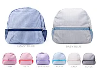 دوميل Seersucker School Bags Stripes Cotton Classic Backpack Soft Girl Personalized Back Dom0318272699