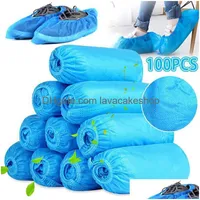 Disposable Covers Us Stock Shoe Ers Indoor Cleaning Floor Nonwoven Fabric Overshoes Boot Nonslip Odorproof Galosh Prevent Wet Shoes Dhwvy