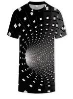 メンズグラフィックTシャツファッション3デジタルティーボーイズカジュアル幾何学的な印刷視覚催眠不規則なパターントップEURプラスサイズXXS51514275