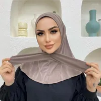 Scarves Instant Jersey Hijab Ondermuts Hijaabs Voor Vrouw Moslim Vrouwen Cap Volledige Cover Drukknoop Hoofd Wraps Sjaal Islam L