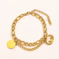 Luksusowa marka stalowa łańcuch foki bransoletki para prezentowa miłość bransoletka 18K-spłana bransoletka projektant biżuterii Akcesoria