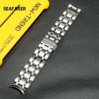 Watch Bands Curved End Stainless Steel Watchband for Tissot 1853 Couturier T035 18mm 22mm 23mm 24mm Watch Band Women Men's Strap Bracelet T221213