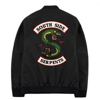 Herrenjacken Hip Hop Mens South Side Serpents Mann Mantel Drop Windschutz Jacke Streetwear Veste Homme Hiver Winter Kleidung