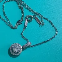 Kvinnors designers halsband lyxiga kvinnor smycken sterling silver diamant halsband mode enkla smycken g￥va