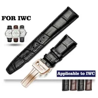 شاهد حزام جلدي 22 مم من الرجال مقاوم للماء مناسبة ل IWC Watch Strap Portuguese 7 Leather Strap Birtuguese Bilot Belt Bracelet Brown T221213