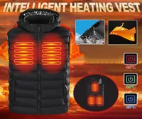 Men039S västar Vinter Varma män Jacka smart uppvärmd väst USB Trekking Electric Heat Body Warmer Pad Hunting2539549