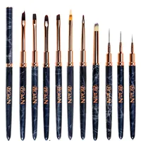 Cheap Beauty Health Tools es BQAN Marbled For Manicure Acrylic UV Gel Extension Pen Nail Polish Painting Drawing Brush Liner Nail 2577