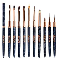 Cheap Beauty Health Tools es BQAN Marbled For Manicure Acrylic UV Gel Extension Pen Nail Polish Painting Drawing Brush Liner Nail 233m