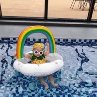 Life Vest Buoy Children's Agay Rainbow Cloud Seat Ring Infant Zwemring Baby's Zitting Ring Drijfmachines Zomer Water Matras Kinderen Pool Toys T221214