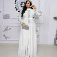 Ethnic Clothing African Dresses For Women 2022 Elegant Wedding Gown Muslim Chiffon Abaya Turkish Dubai Kaftan Robe Africaine Long 263M