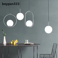 Modern Glass Lampshade Pendant Lamps LED Lights Kitchen Island Dining Room Bedside Hanging Lamps For Ceiling Brass Suspension Chandelier LRS001
