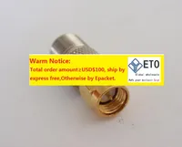 100Pcs Brass BNC Female to Gold Plated SMA Male Plug Coax RF Coaxial Coax Antenna Adapter Connector