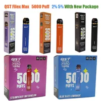 Vapes jetables 5000 Puffs Filex Max MAX Electronic Cigarette Rechargeable 12 ML PODE PODS PRÉPALIBL