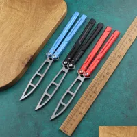 Camping Hunting Knives The One Balisong Triton Trainer Butterfly Unsharp Aluminium Handle Bushing System BM Squid Nautilus Sea Monste otvnx