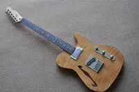 Guitarra eléctrica de madera de madera natural de 6 cuerdas con hardware cromado de diapasón de palowood proporciona un servicio personalizado