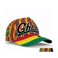 Top Caps Gana Beyzbol Kapağı Özel Yapım İsim Takım Oyunu GH Zirve Şapkaları Gha Country Travel Republic Nation Flag Ganalı Headgear Dro Dhefl