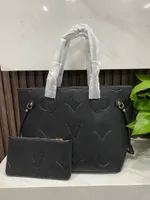 Designer Luxus -Einkaufstasche 2pcs / Set Frauenhandtasche mit Brieftasche Leder Mode neue Taschen Frauen Handtaschen Schrägspann 40995