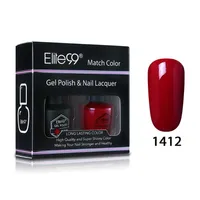 Elite99 2pieces lot gel nagellack med presentförpackning ren färgserie uv led blickar av lacker hybrid konst set207w