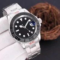 ساعة Luxurymen's Watch 40mm أسود Dial Master Automatic Mechanical Watches Sapphire Glass Classic Folding Strap Super Luminous Waterproof Wristwatch