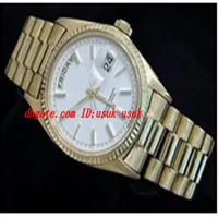 Luxury Wristwatch Brand New Sell Mens Automatic Mechanical Watch 18kt Yellow Gold Watch W White Stick Dial 1803 Men's Spo248e