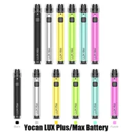 Original Yocan Lux Plus Max Batterie 650mAh 900mAh Twist Vorheizen VV BOTOS VERITTAGE VOLTAGE E VAPE VAPE FÜR 510 FALTENKARTEN TANK VS MINI SILM