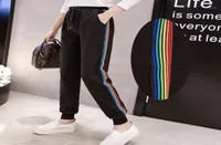Donamol Plus size Women039s pantaloni casuali harem pantaloni lunghi arcobaleno patchwork cannapelli a strisce a strisce 200 kg13503623