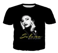 أزياء جديدة Womansmen الأكمام قصيرة Selena Selena Funny 3D طباعة Tshirt الصيف الملابس العادية Top Tees Plusl AB0131859047