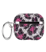 Glitter Diamond Earpods Case لـ Apple Airpods Pro مع Carabiner Leopard Bling Cover Arephone for Air Pods Airpod 3 Funda Coque A2801182
