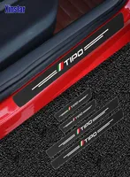 Pegatina de alféizar de la puerta de automóvil de fibra de carbono de 4 piezas para Fiat Tipo Auto Accessories3054287