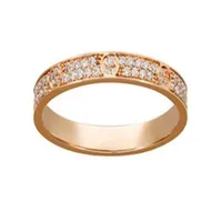 Fashion Titanium Steel Silver Rose Gold Love Ring Miłośnicy 317L