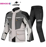 LYSCHY Men Motocross Suit Combinations Waterproof Winter Riding Motorbike Jacket Pants Protective Gear Armor Motocross Clothes7054621