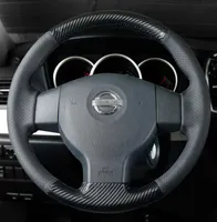 Voor Nissan Classic Sylphy Steering Wheel Cover lederen Handstikte Qashqai Nissan Liwei Tiida Tida Standweergreep Modification6436223
