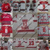 College Hockey Coring New College Hockey Wear Ohio State Buckeyes Stitched College Hockey Jersey 2 James Marooney 3 Cole Mcward 4 Mason Lohrei 7 Evan McIntyre 9