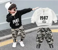 2pc enfants Big Boys Military Clothing Sets Young Boy Top Panton Tenues Suit Children Camouflage Tracksuits pour 312T5795594