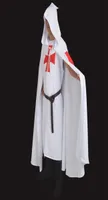 Retro Men039S Medieval Warrior Larp Outfits Cosplay Costume Templar Knights Cape Cross Cloak Halloween Gifts2600340