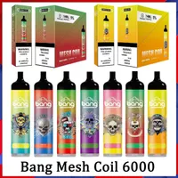 Оригинал E -сигарета Bang Mesh Coil 6000 Puffs Disposables Vape Pen Puff 6000 Vapes Bar Одноразовые вар.