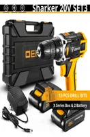 Deko Power Tools Sets Sharker 20VコードレスドリルドライバードライバーミニワイヤレスDCリチウムバッテリー181 SETTINGS2998891