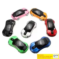 Bezprzewodowe samochody myszy z lekkimi akcesoriami komputerowymi 3D Optyczne mysie myszy Auto Automatyczne sportowe odbiornik Kształt USB na laptop na PC
