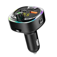 BT08D Bluetooth Car Kit Multi-port USB car charger PD18W QC3.0 fast charging interface intelligent output current suitable for mobile phones tablets