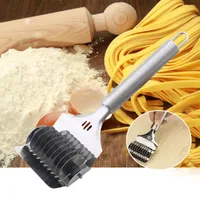 Herramientas de cocina Manual de prensado manual de fideos Cortero Corte de spaghetti fabricante trituradora de acero inoxidable gadgets de cocina de acero inoxidable