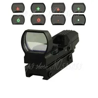Tactical 1X22X33 Holographic 4 Reticle Reflex Red Green Dot Sight 20mm 11mm Rail for Airsoft Hunting Rifle Scope252T