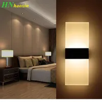 Haoxin Modern Indoor Acrylic Wall Lamp 85-265V LED Wall Mounted Sconce Light 3W 6W暖かい白いコールドホワイトベッドルーム廊下Stai245q