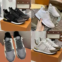Designer Shoes RUN AWAY Casual Shoes Splicing Sneaker Mesh Mixed Color Trainers Men Women Calf Leather Shoe Retro Stylist Unisex Sneakers