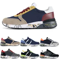 2022 Designer Vintage Breathable Casual Shoes Calfskin Leather Abloh White Green Red Blue Letter Overlays Platform Low Sneakers Size 39-45