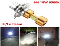 H4 18W LED 3 COB DC 12V wei￟er Motorradscheinwerfer 2000 lm 6500K Hilo Strahl hohe Leistung Superhelllicht Lampe1316324