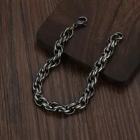 Simple Twist retro Hip Hop Bracelet Brailets For Men Love Bangle Channel Chain Chain Chain Schmuck Jewellery Forever Man Cadenas de tenis Acero inoxidable