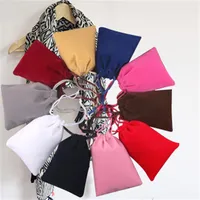Velvet DrawString Sacs High Quanlity Gift Packing Flockd Jewelry Bag Jewelries Soches Headphone Emballage Tissu Favorite Holders285y